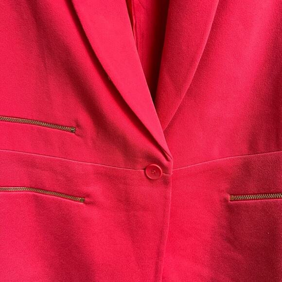 Maje Bright Pink One Button Blazer Size FR 38 - Picture 4 of 8
